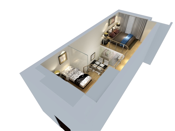 旭辉U天地曼城装饰loft装修案例